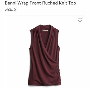 Benny Wrap Front Ruched Knit Top